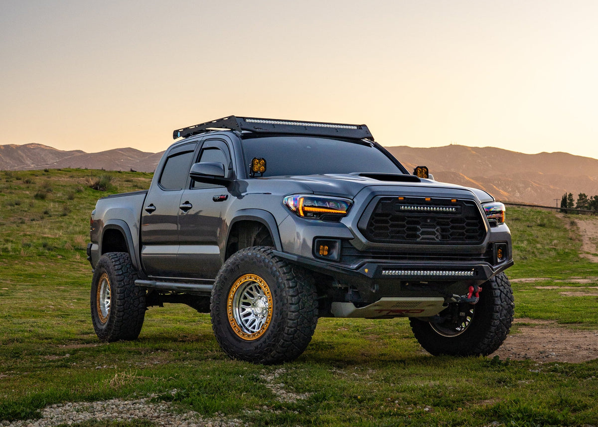 Toyota Tacoma Alpha Front Bumper, front three-quarter view