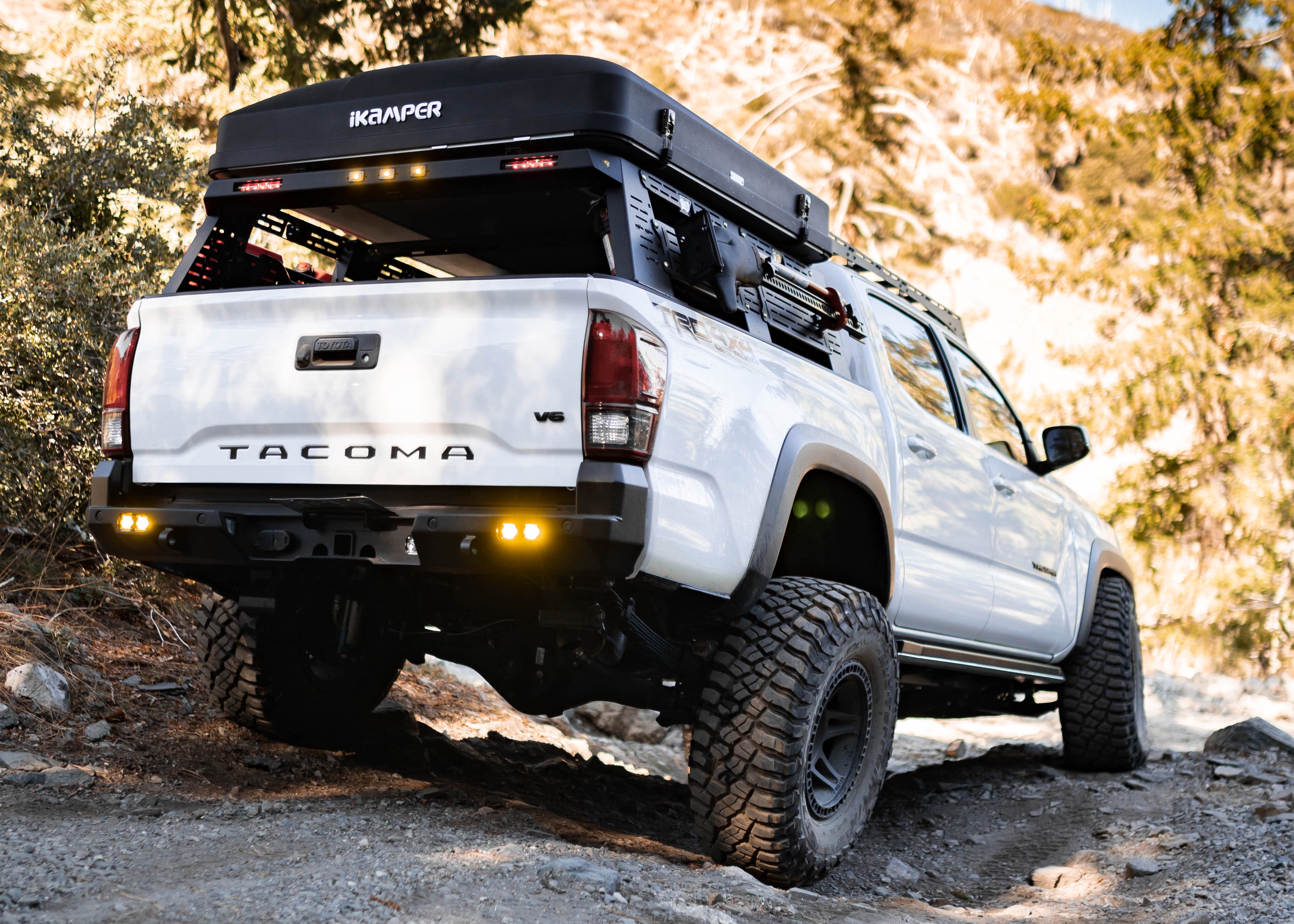 2016–2023 Toyota Tacoma Foxtrot Rear Bumper, off-road rear view