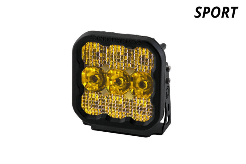 Diode Dynamics SS5 LED Pod Sport - Yellow Driving (Single)