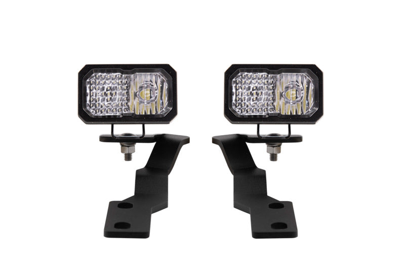 Diode Dynamics 16-21 Toyota Tacoma Stage Series 2in LED Ditch Light Kit - Pro White Combo