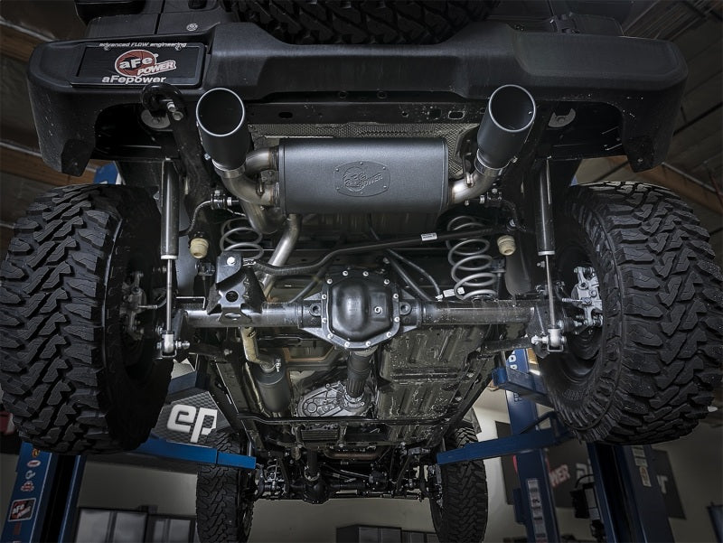 aFe Rebel Series 2.5in 304 SS Cat-Back Exhaust w/ Black Tips 2018+ Jeep Wrangler (JL) V6 3.6L