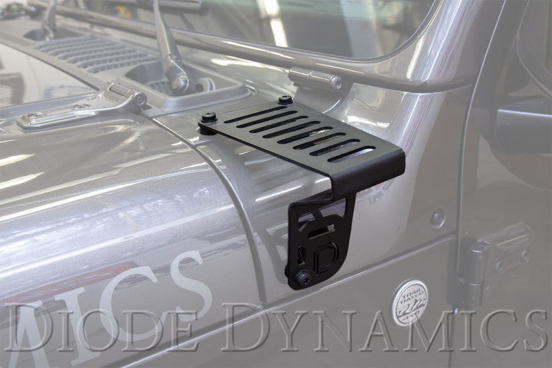 Diode Dynamics 18-21 Jeep JL Wrangler/Gladiator SS3 Cowl LED Bracket Kit - Yellow Sport