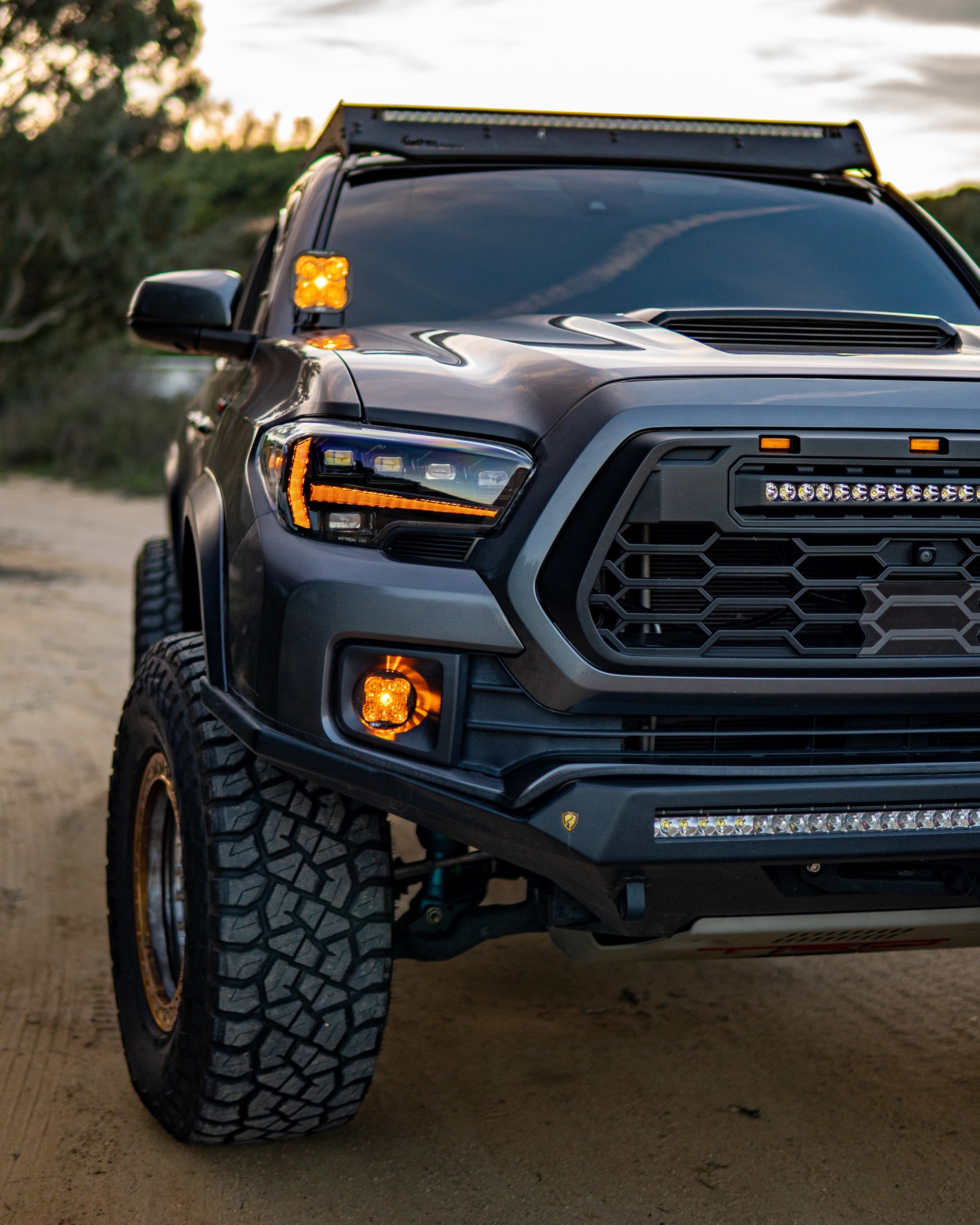 Toyota Tacoma Alpha Front Bumper, close front view