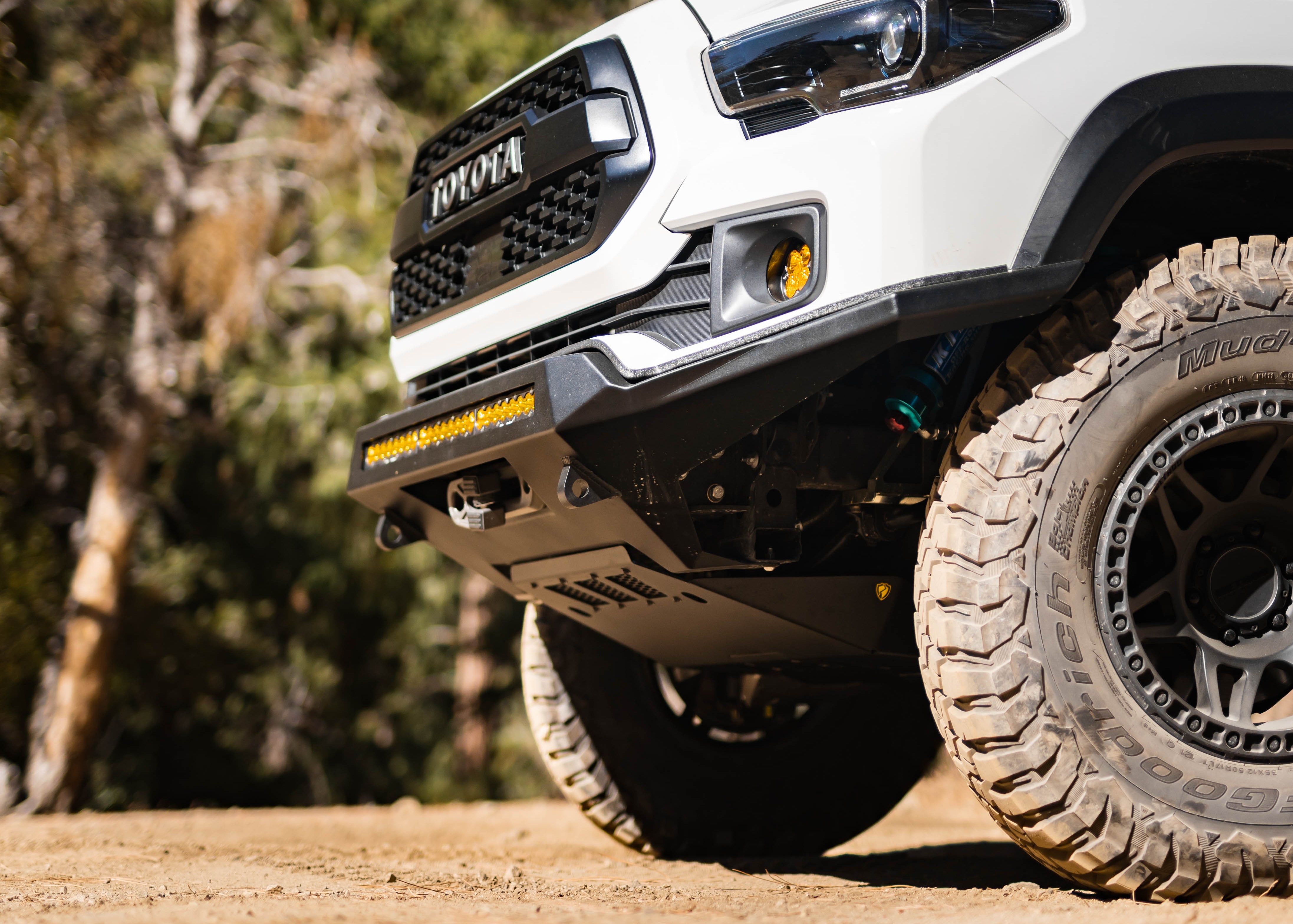 Toyota Tacoma Alpha Front Bumper showing approach angle and ground clearance