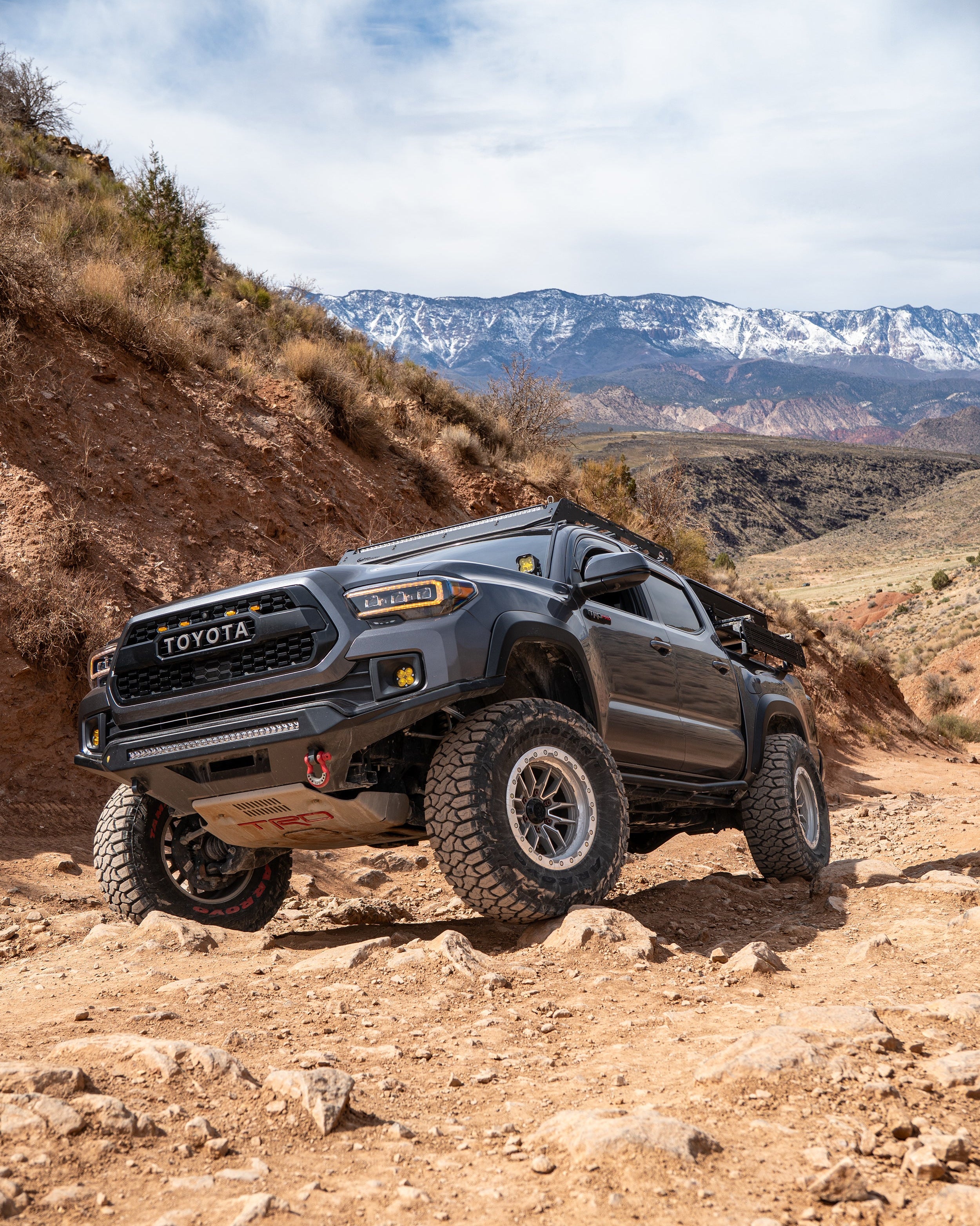 Toyota Tacoma Alpha Front Bumper while rock crawling