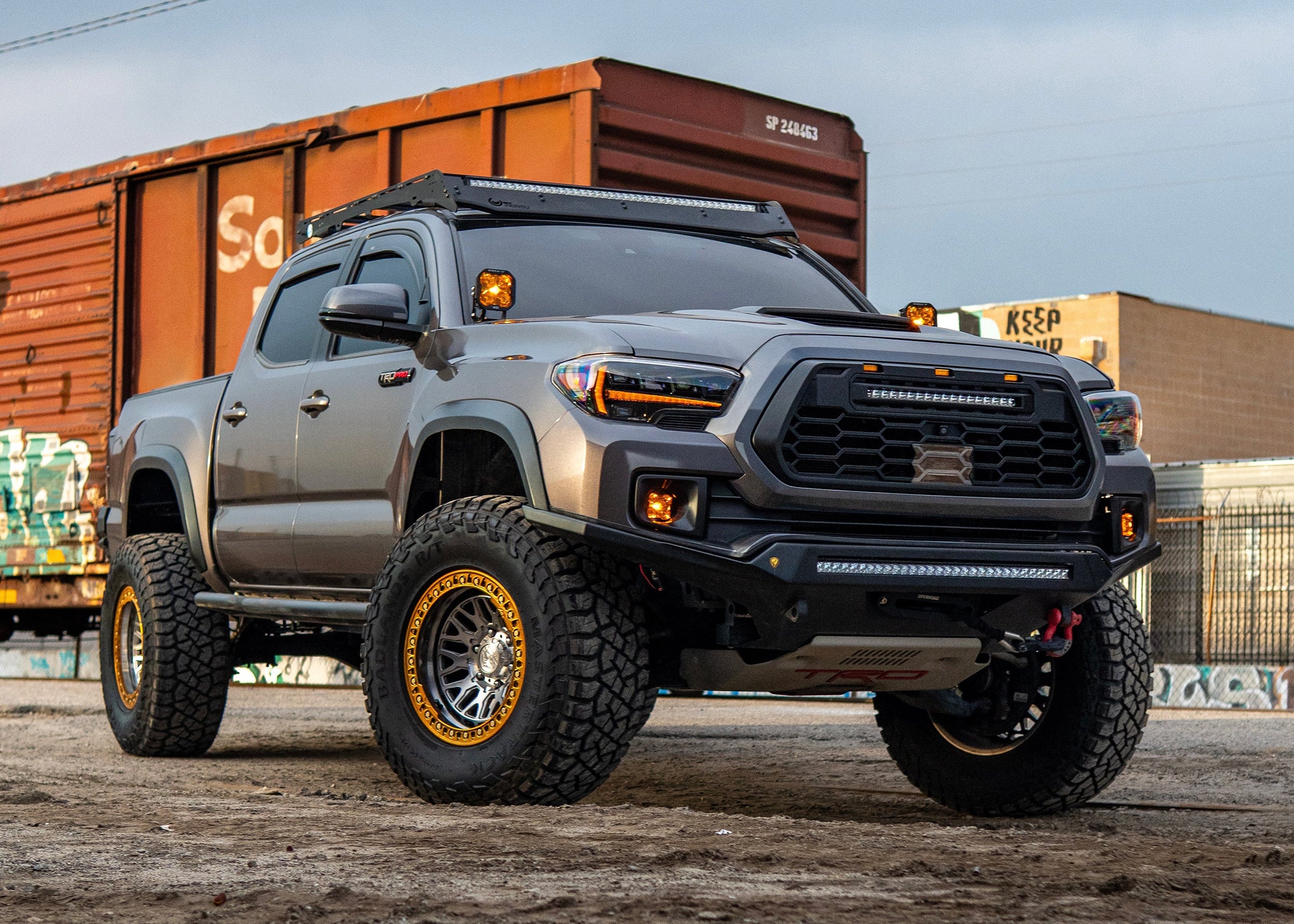 Toyota Tacoma Alpha Front Bumper, front three-quarter street view